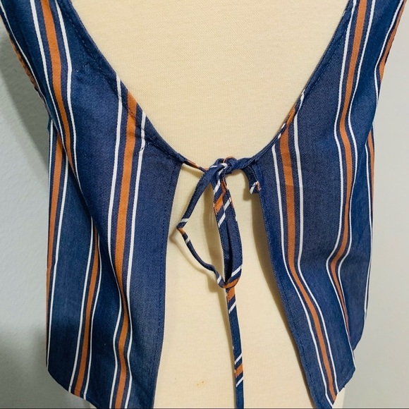 Salt Water Luxe Indigo Stripped Summer Women Top Size Small - Picture 14 of 15